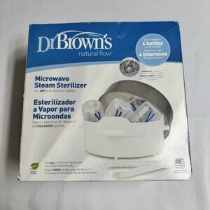 Dr. Brown's Microwave Steam Sterilizer for Baby Bottles, Nipples, Pacifiers